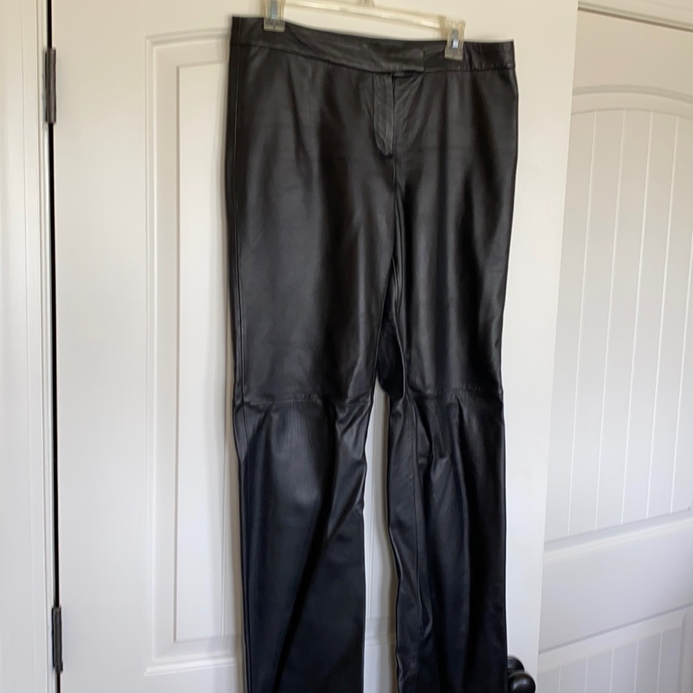 Alfani black leather pants